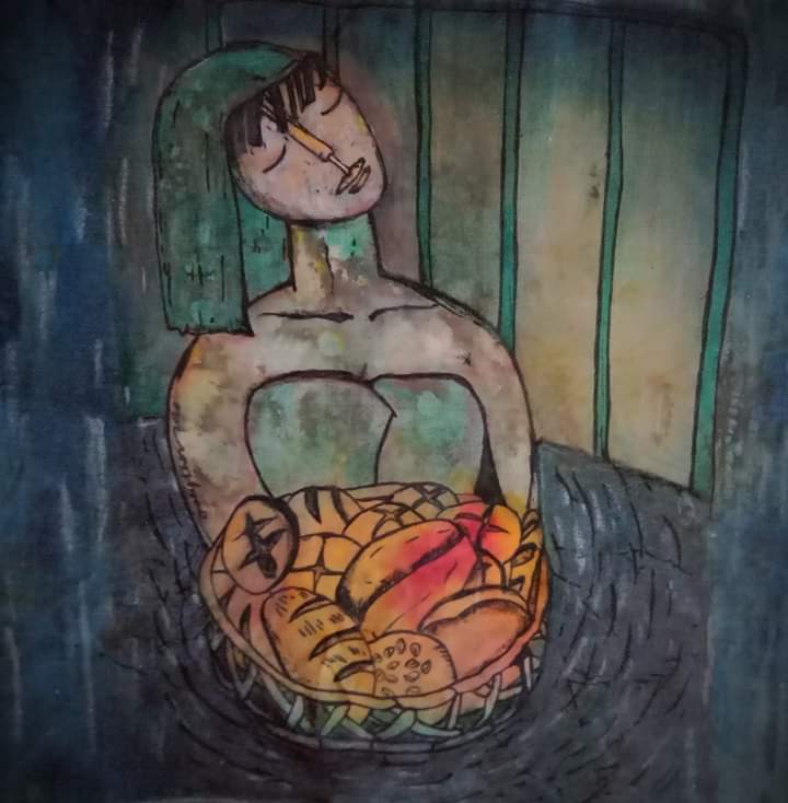 Self Portrait "Bread and Me" by Joey Kher