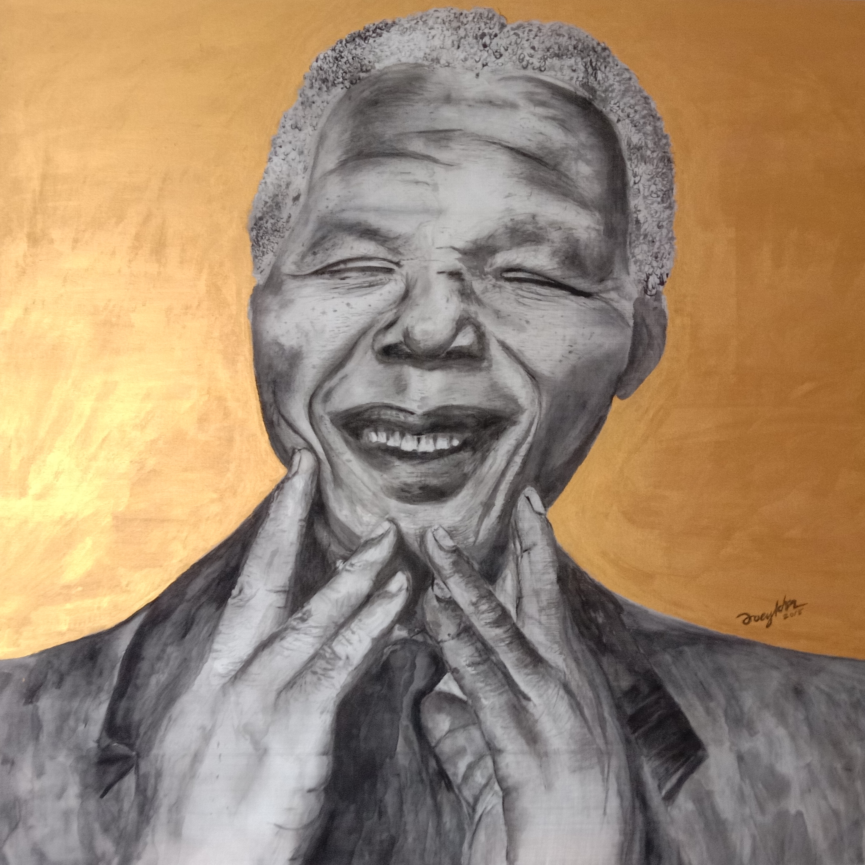 Nelson Mandela Mixed Media by Joey Kher